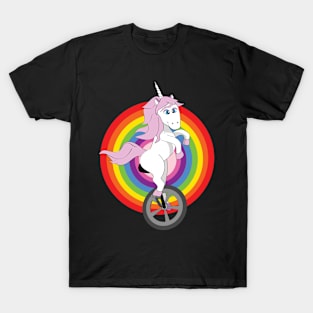 Unicorn, unibrow, unicycle T-Shirt